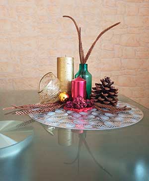 decoración navideña con naturaleza